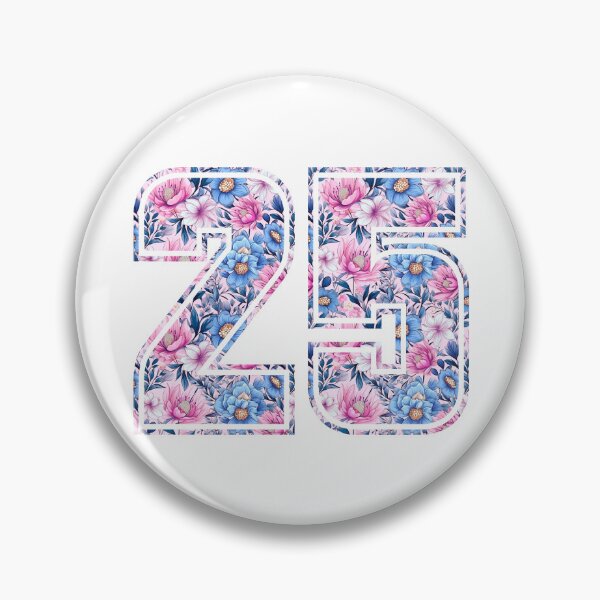 Item preview, 25th Birthday, floral number 25, woman’s designed and sold by iclipart.