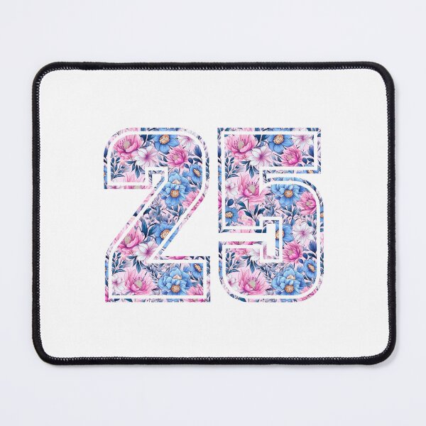 Item preview, 25th Birthday, floral number 25, woman’s designed and sold by iclipart.