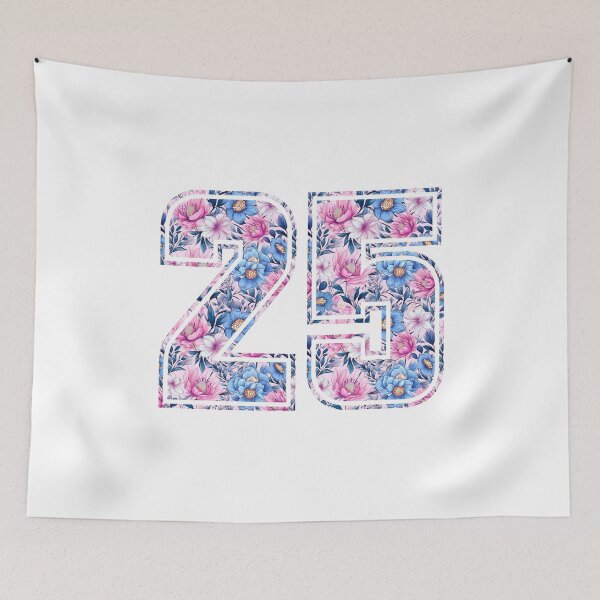 Item preview, 25th Birthday, floral number 25, woman’s designed and sold by iclipart.