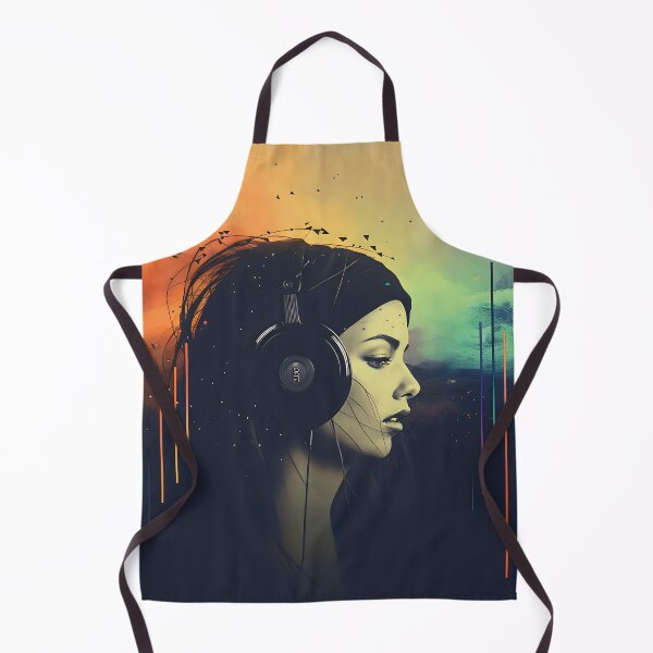 Item preview, Tunes in Her Ears - Young woman with headphones designed and sold by ColorConsole.