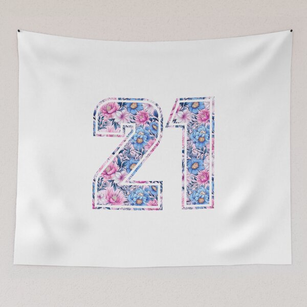Item preview, 21st Birthday, floral number 21, woman’s designed and sold by iclipart.