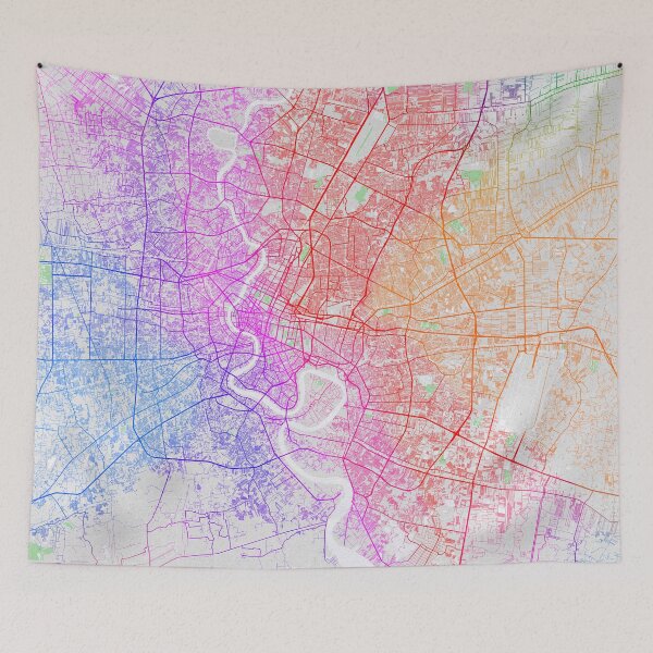 Item preview, Bangkok City Map of Thailand - Colorful designed and sold by deMAP.