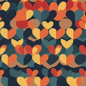 Artwork thumbnail, Hearts Pattern by Midnight Garden