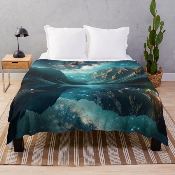 Item preview, Starry Night Lakeside Campsite designed and sold by divinedeco1925.