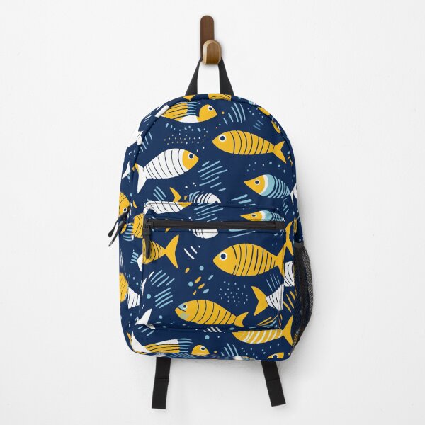 Item preview, Blue and Yellow Fish Pattern designed and sold by Blue-Banana.