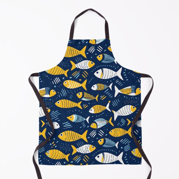 Item preview, Blue and Yellow Fish Pattern designed and sold by Blue-Banana.