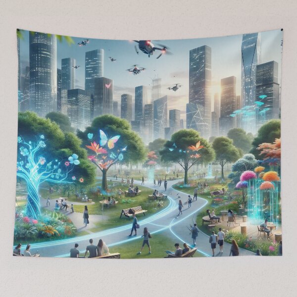 Item preview, Urban Oasis Holographic Park designed and sold by divinedeco1925.