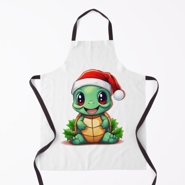 Item preview, Chibi happy Turtle with red Santa hat designed and sold by KawaiiArtStyle.