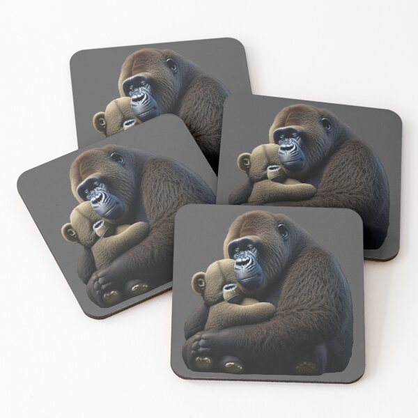 Item preview, Heartfelt Disquiet: Gorilla Sleeping, Clutching a Teddy Bear with Upset Emotions designed and sold by GranitTR.