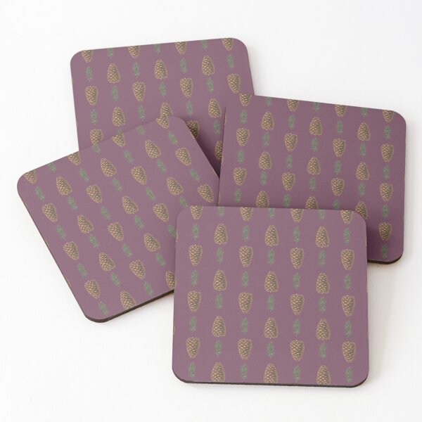 Item preview, Copy of Pine branch and pinecone Purple Eggplant designed and sold by Coastal Garden Design Studio.
