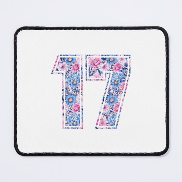 Item preview, 17th Birthday, floral number 17, girl's, teenager's designed and sold by iclipart.