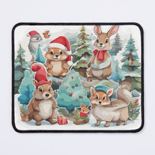 Item preview, Christmas Festive Nature cute animals Sticker designed and sold by David1Ivan.