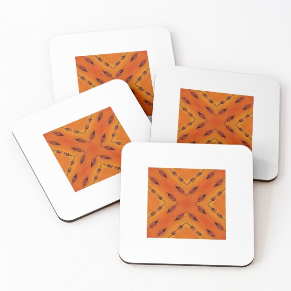 Item preview, Red and orange arrow feather pattern designed and sold by RedFinchDesigns.