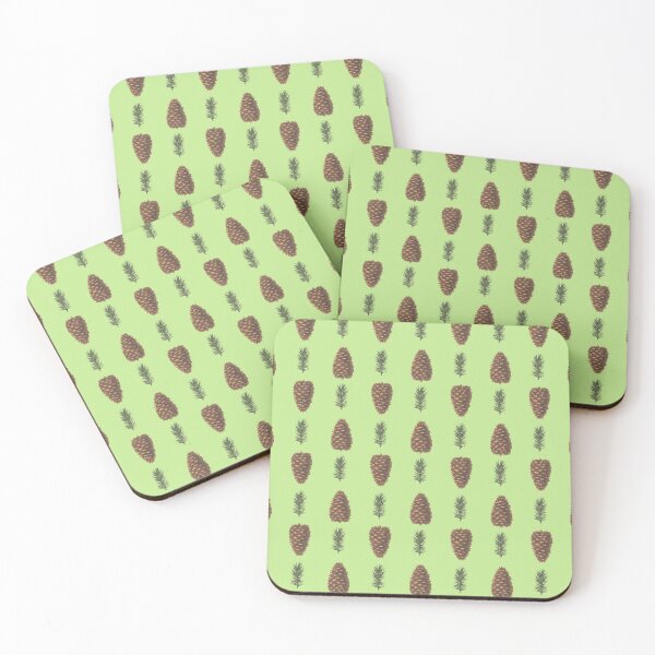 Item preview, Pine branch and pinecone Mindaro Green Yellow designed and sold by Coastal Garden Design Studio.