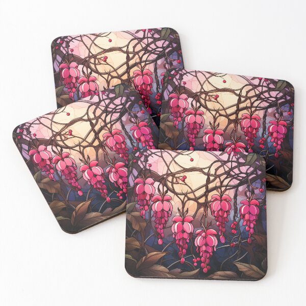 Item preview, Stained Glass Twilight Bleeding Hearts designed and sold by Matt's Artificial Nature.