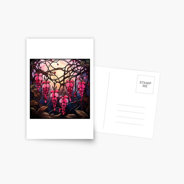 Item preview, Stained Glass Twilight Bleeding Hearts designed and sold by Matt's Artificial Nature.