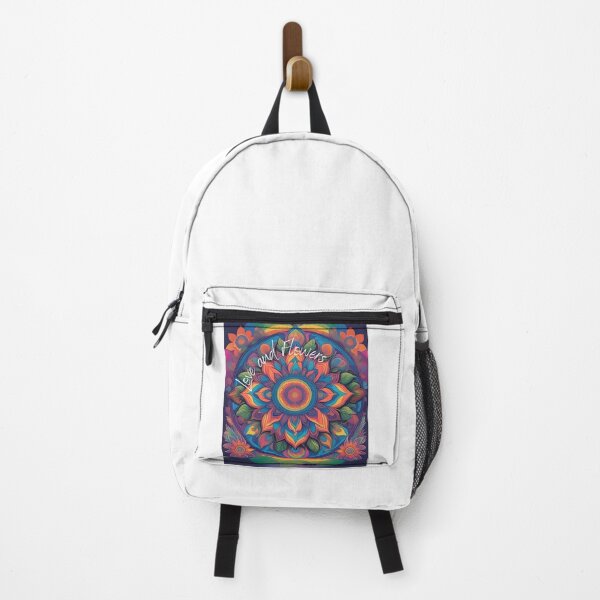 Item preview, Floral colorful mandala "Love and Flowers" designed and sold by AnnMaryGreenArt.