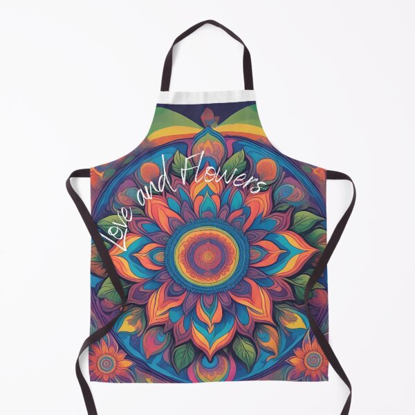 Item preview, Floral colorful mandala "Love and Flowers" designed and sold by AnnMaryGreenArt.