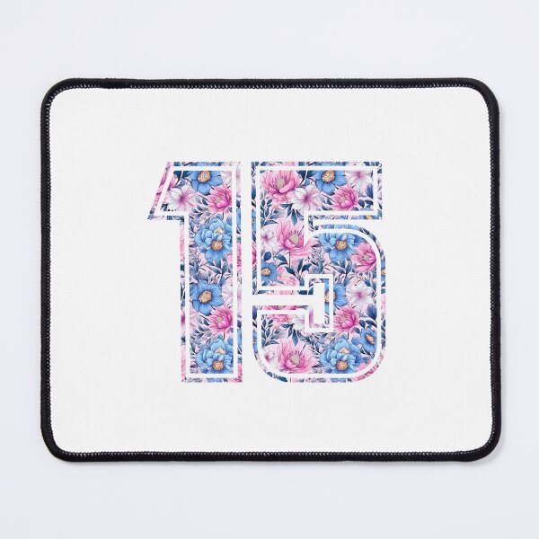 Item preview, 15th Birthday, floral number 15, girl's, teenager's designed and sold by iclipart.
