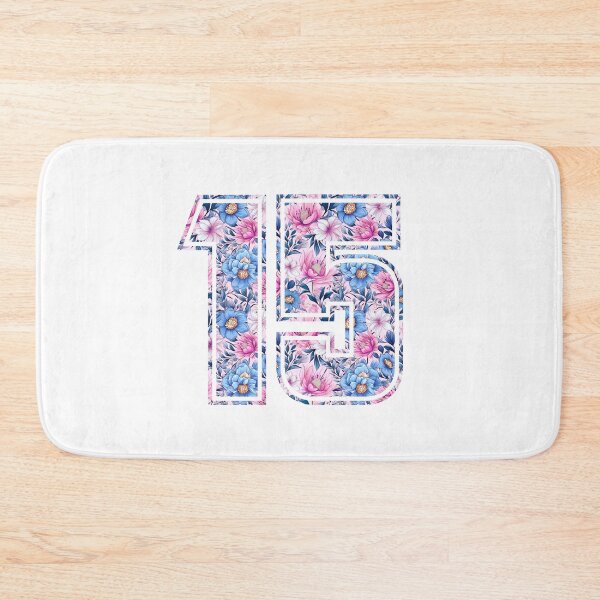 Item preview, 15th Birthday, floral number 15, girl's, teenager's designed and sold by iclipart.
