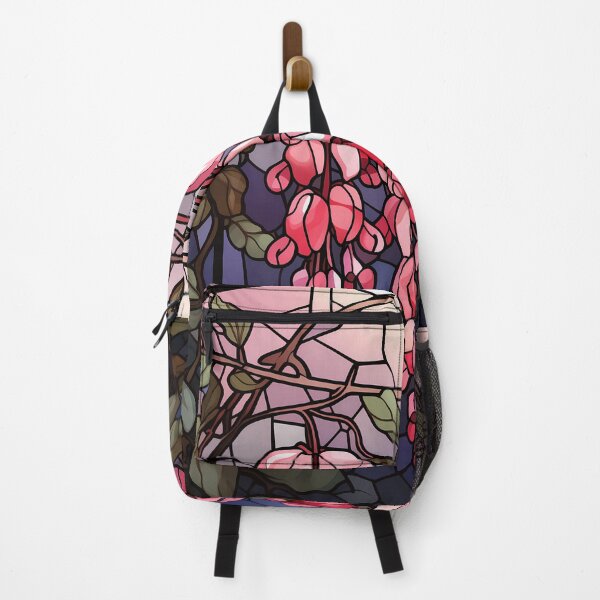 Item preview, Stained Glass Dawn of Bleeding Hearts designed and sold by Matt's Artificial Nature.