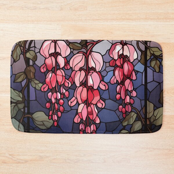 Item preview, Stained Glass Dawn of Bleeding Hearts designed and sold by Matt's Artificial Nature.