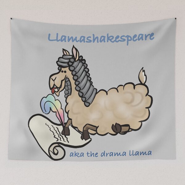 Item preview, Llamashakespeare, también conocida como la llama dramática designed and sold by Imagionista.