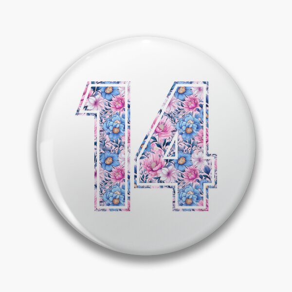Item preview, 14th Birthday, floral number 14, girl's, teenager's designed and sold by iclipart.