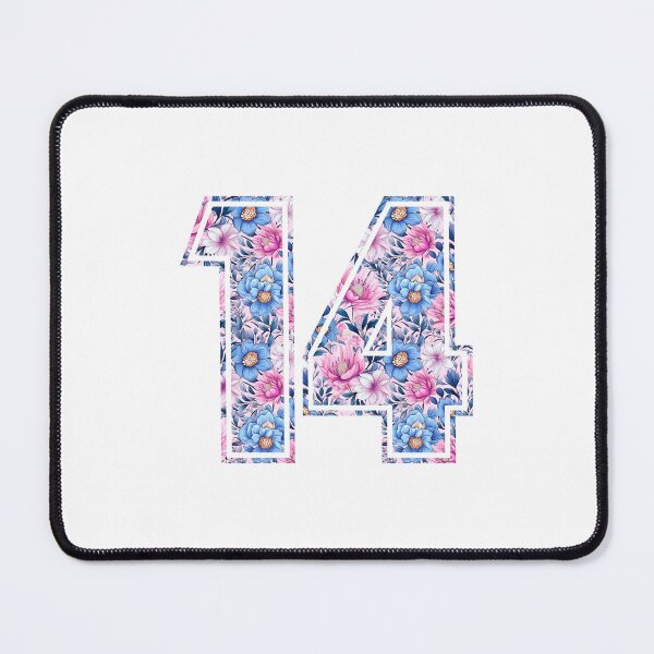 Item preview, 14th Birthday, floral number 14, girl's, teenager's designed and sold by iclipart.