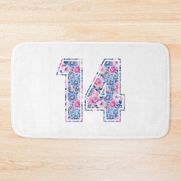 Item preview, 14th Birthday, floral number 14, girl's, teenager's designed and sold by iclipart.