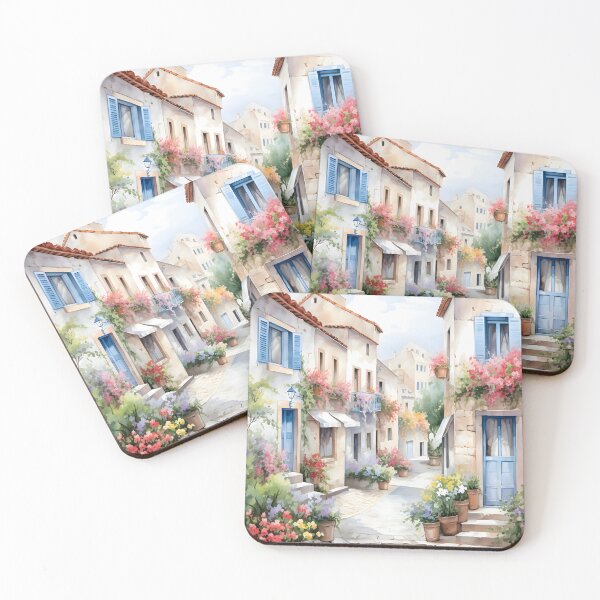 Item preview, Charming Village Lane designed and sold by DigitalDoodleDK.