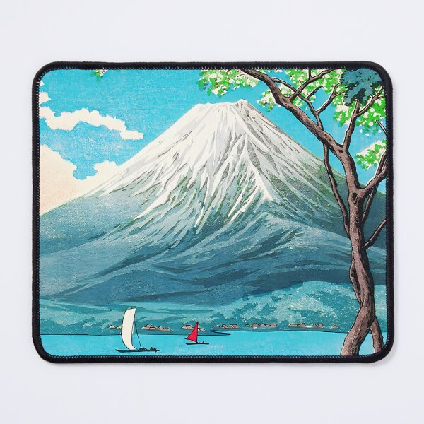 Item preview, Mount Fuji from Lake Yamanaka Japanese Vintage Landscape by Takahashi Hiroaki designed and sold by Wander-Wave.