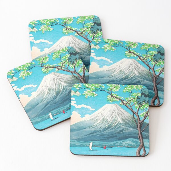 Item preview, Mount Fuji from Lake Yamanaka Japanese Vintage Landscape by Takahashi Hiroaki designed and sold by Wander-Wave.
