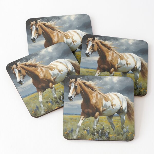 Item preview, Pinto Horse in a Wildflower Meadow designed and sold by Angelandspot.