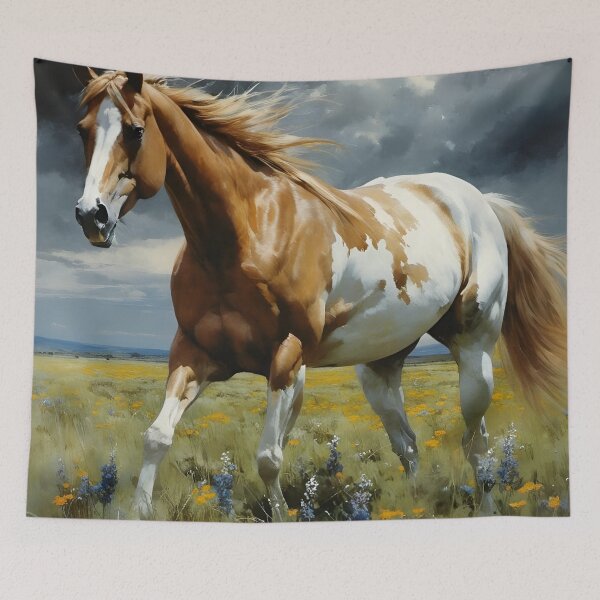 Item preview, Pinto Horse in a Wildflower Meadow designed and sold by Angelandspot.