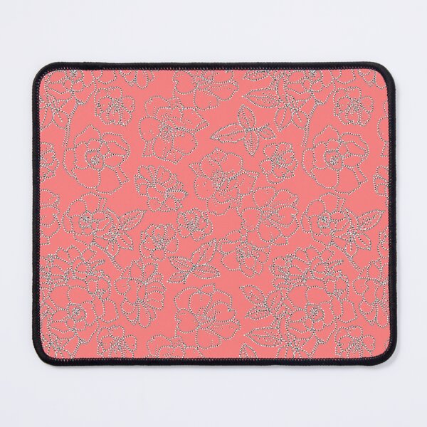Item preview, Ramblin' Rose Silver Twist Stitched Look on Blush Pink Repeat 5748 designed and sold by Art in My Loft.