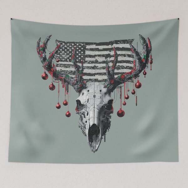 Item preview, Christmas Deer Skull designed and sold by Numero14.