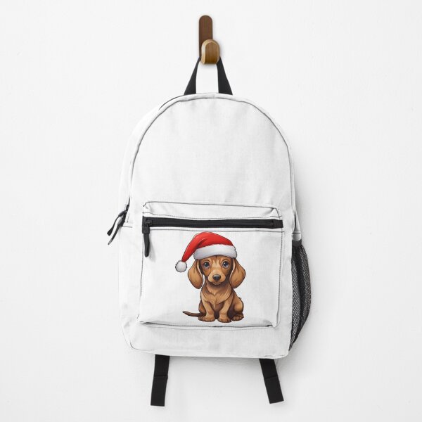 Item preview, Chibi Dachshund Dog with red Santa hat designed and sold by KawaiiArtStyle.