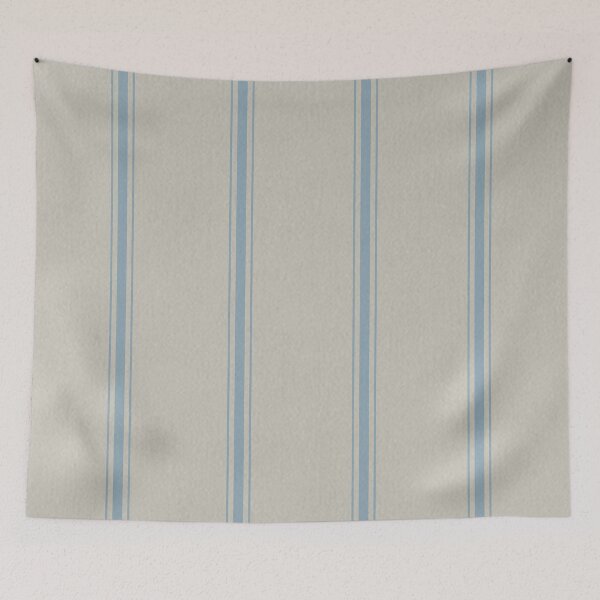 Item preview, Farmhouse Blue Stripe Grain Sack Pattern Print designed and sold by SociallyRemoved.