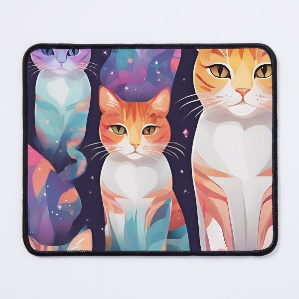 Item preview, Amazing Colorful Cat Art Pattern designed and sold by DigiDreamyArt.