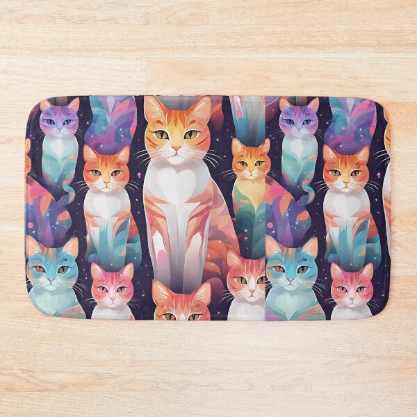 Item preview, Amazing Colorful Cat Art Pattern designed and sold by DigiDreamyArt.