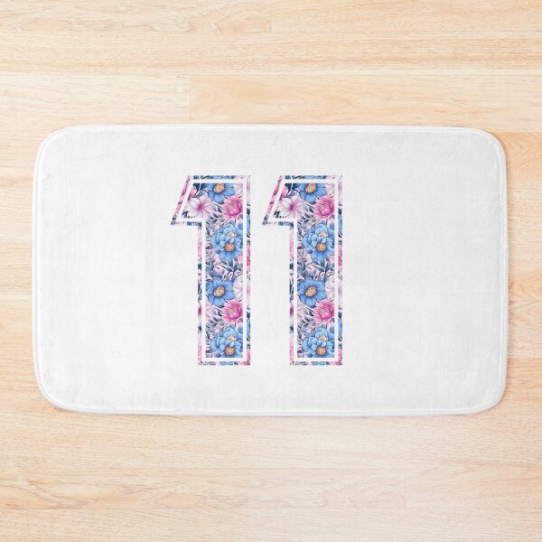 Item preview, 11th Birthday, floral number 11, girl's, kids designed and sold by iclipart.