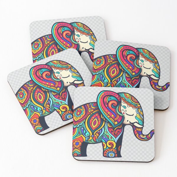 Item preview, Multicolored paisley elephant designed and sold by Kenneth Labuskes.