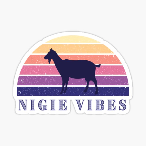 Nigerian Dwarf Goat Vibes in purple Sticker