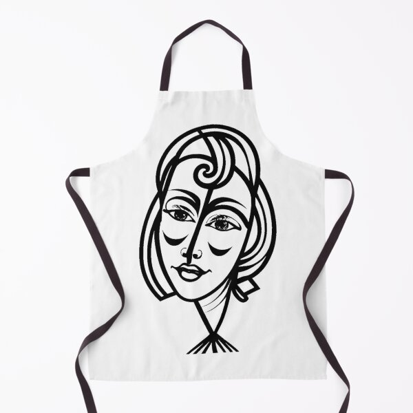 Aperçu de l'œuvre logo femme figure profil blanc noir dessin profil visage de femme t-shirt avec un profil de femme robe femme noir et blanc créée et vendue par gulka8.