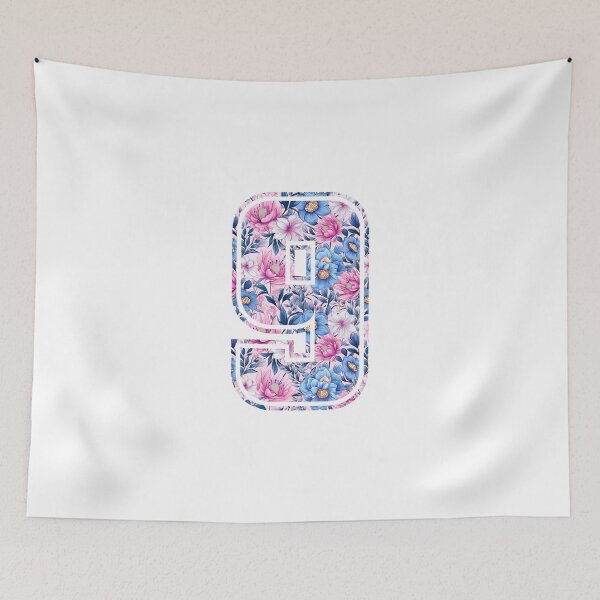 Item preview, 9th Birthday, floral number 9, girl's, kids designed and sold by iclipart.