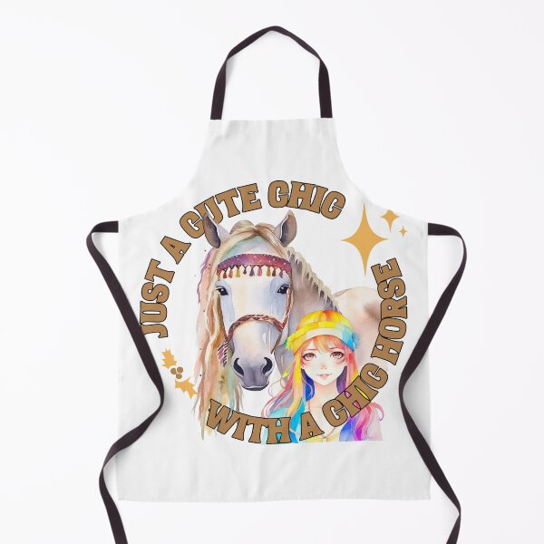 Item preview, just a cute chic with a chic horse, a cute girl and a horse designed and sold by QuirkyTease.
