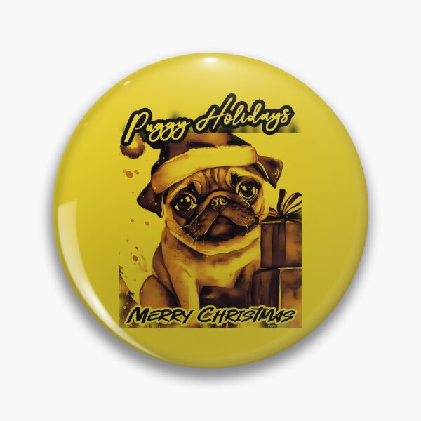 Item preview, Pug HAPPY HOLIDAYS 78 MERRY CHRISTMAS PUGGY HOLIDAYS   designed and sold by RedBluffTraders.