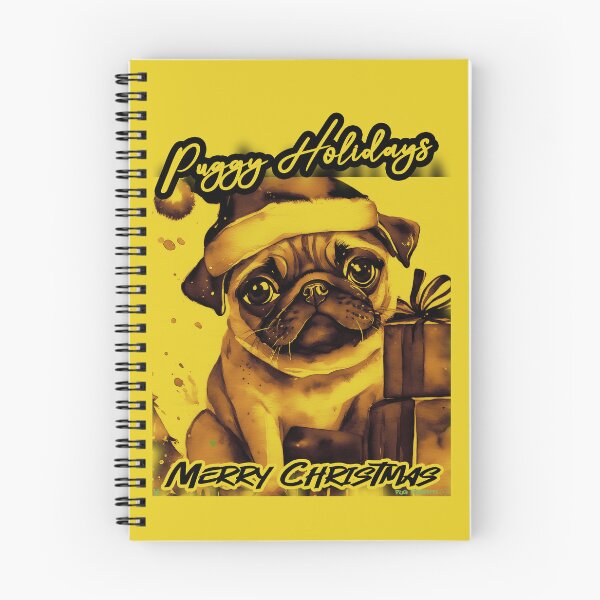 Item preview, Pug HAPPY HOLIDAYS 78 MERRY CHRISTMAS PUGGY HOLIDAYS   designed and sold by RedBluffTraders.