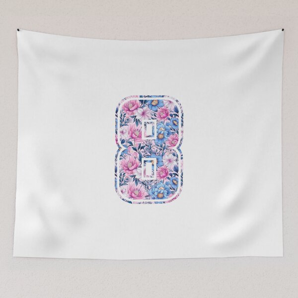 Item preview, 8th Birthday, floral number 8, girl's, kids designed and sold by iclipart.